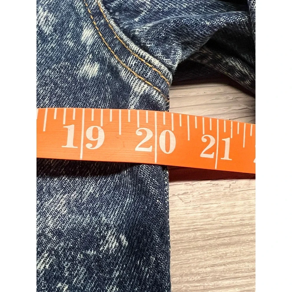 Vintage Kids Levis Denim‎ Jacket Dark Acid Wash Trucker Size XL 90s Made in USA